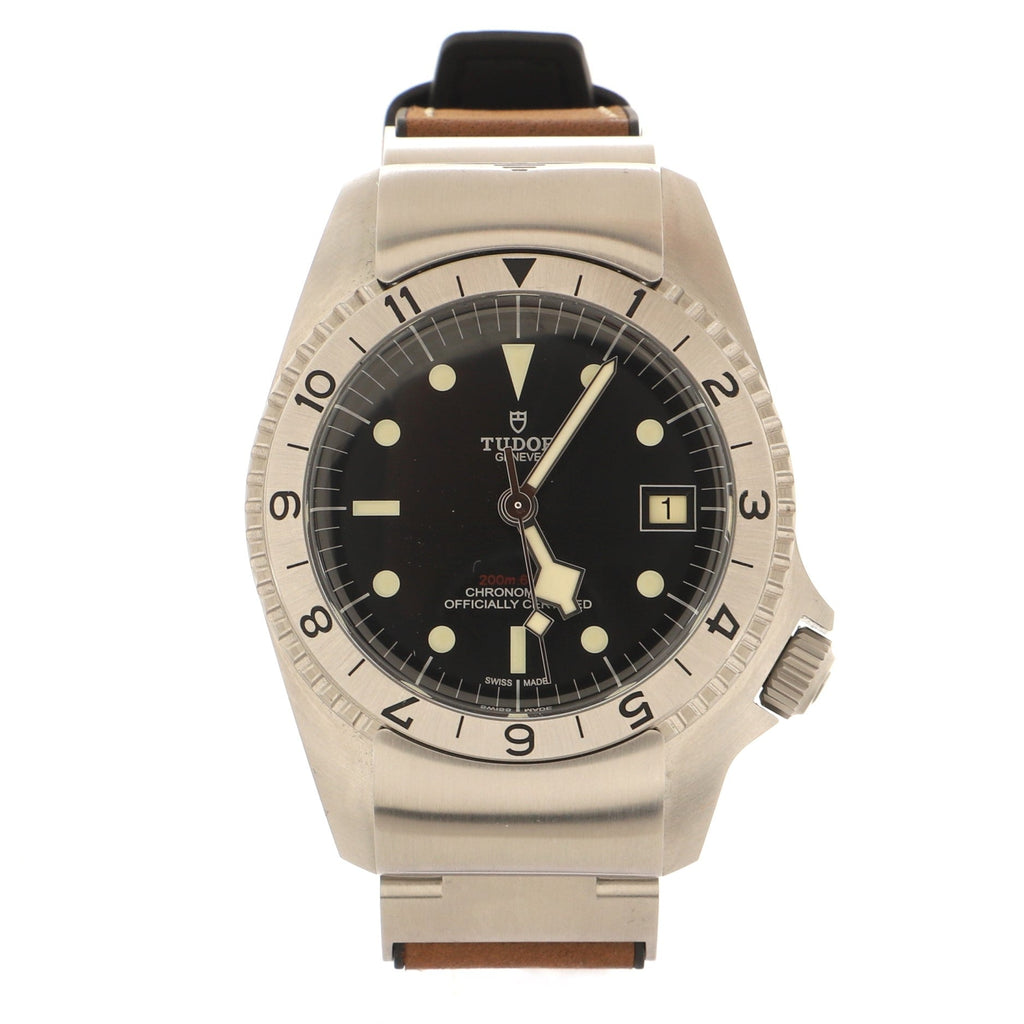 Black Bay P01 Automatic Watch Stainless Steel and Leather 42