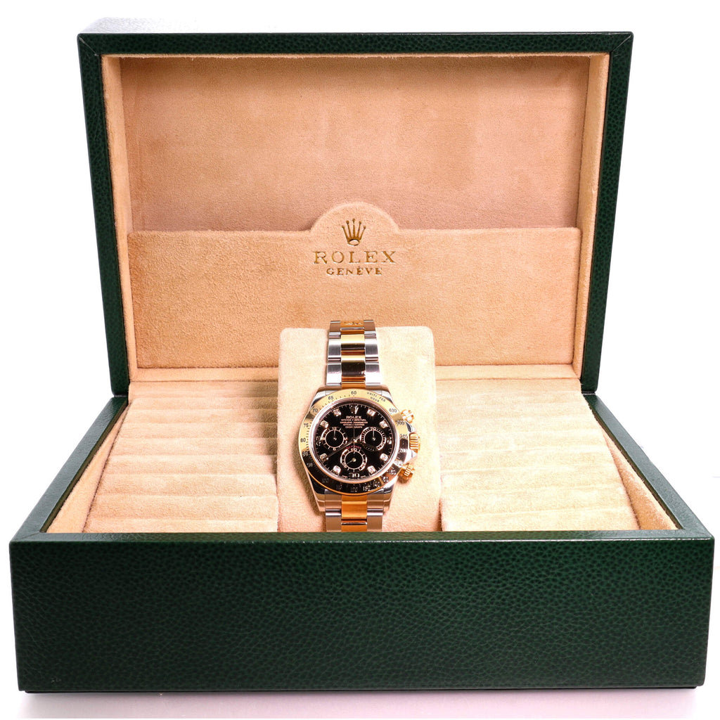 Oyster Perpetual Cosmograph Daytona Automatic Watch Stainless Steel and Yellow Gold with Diamond Markers 40