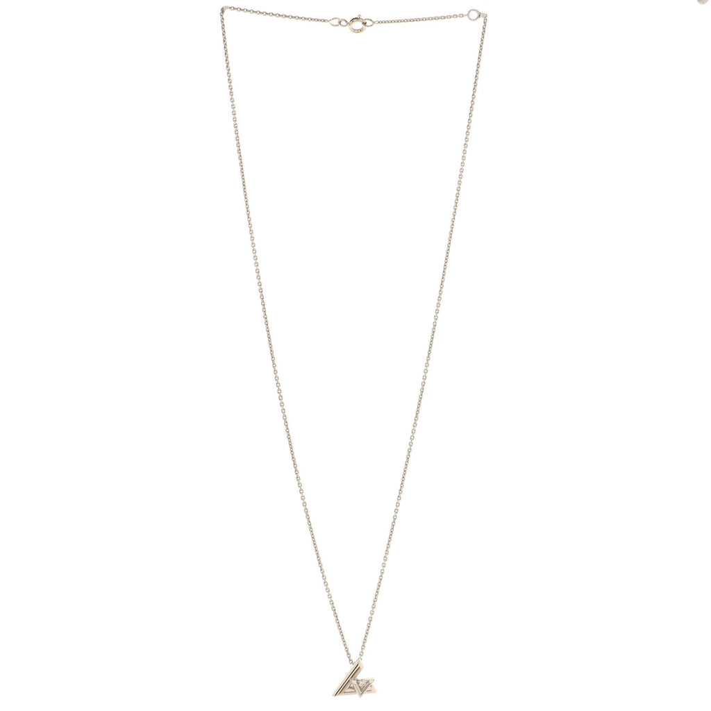 LV Volt One Pendant Necklace 18K White Gold with Diamond Small
