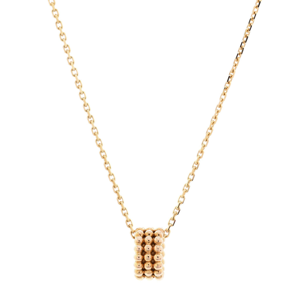 Perlee 3 Row Pendant Necklace 18K Yellow Gold