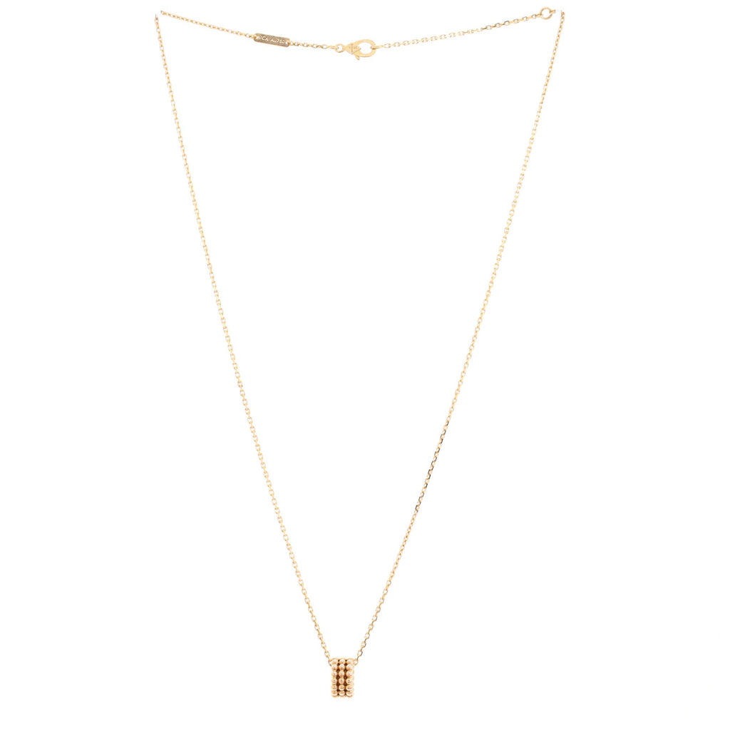 Perlee 3 Row Pendant Necklace 18K Yellow Gold