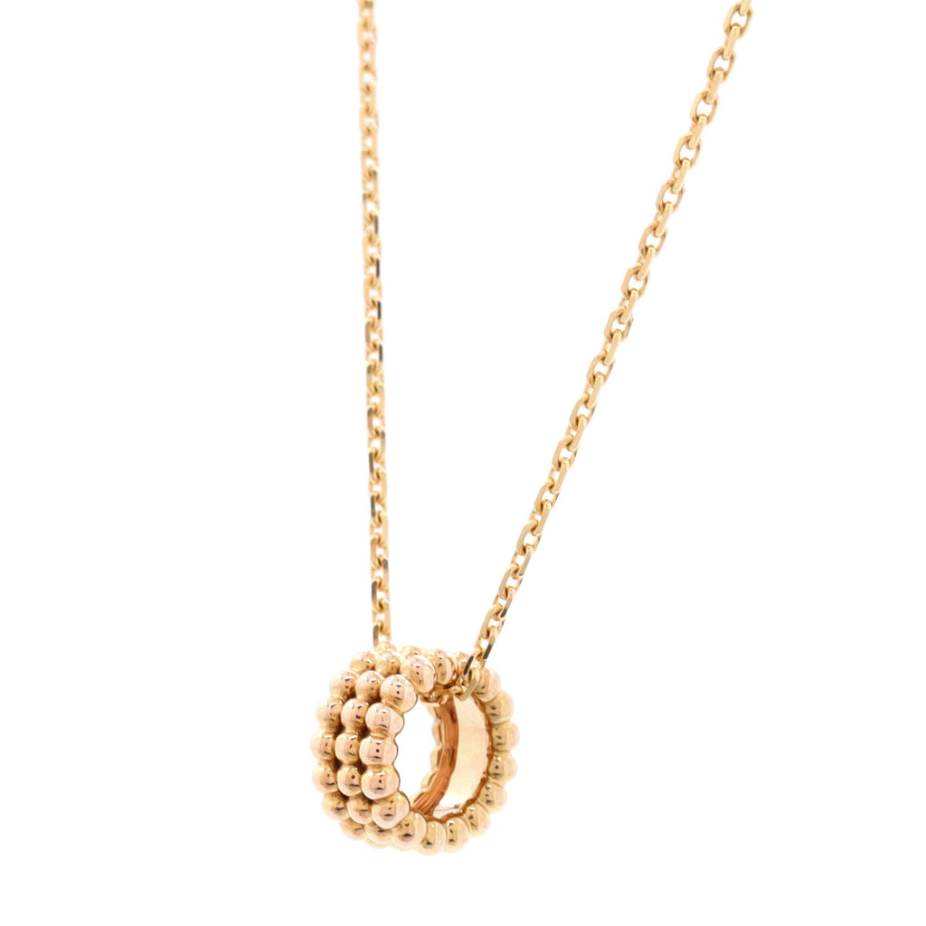 Perlee 3 Row Pendant Necklace 18K Yellow Gold