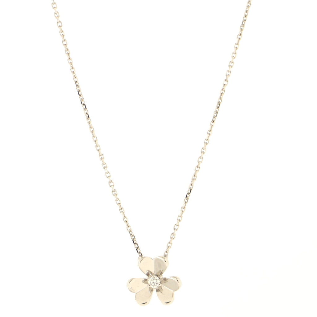 Frivole Pendant Necklace 18K White Gold and Diamond Mini