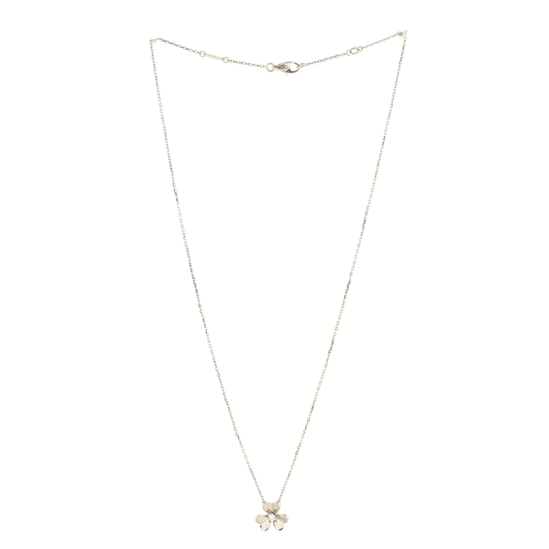Frivole Pendant Necklace 18K White Gold and Diamond Mini