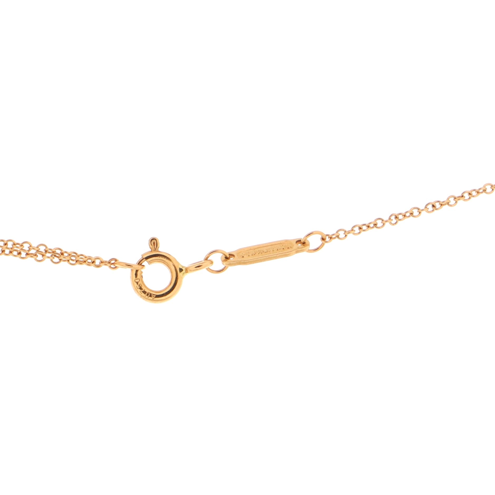 T Smile Pendant Necklace 18K Rose Gold Small