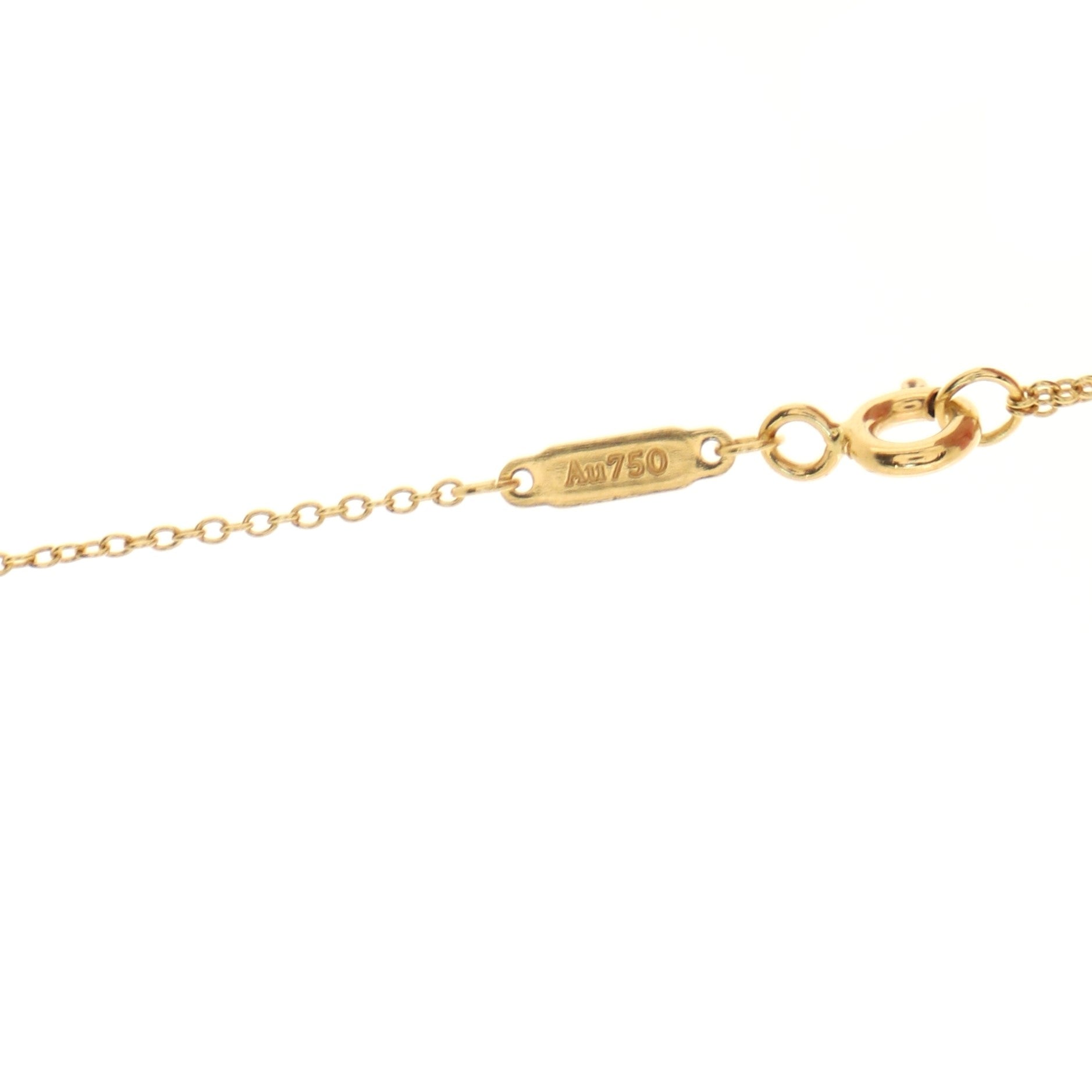 T Smile Pendant Necklace 18K Yellow Gold Small