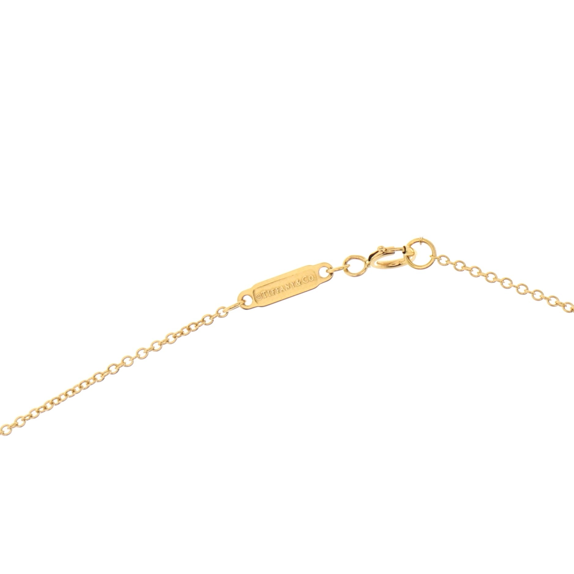 T Smile Pendant Necklace 18K Yellow Gold with Diamonds Mini