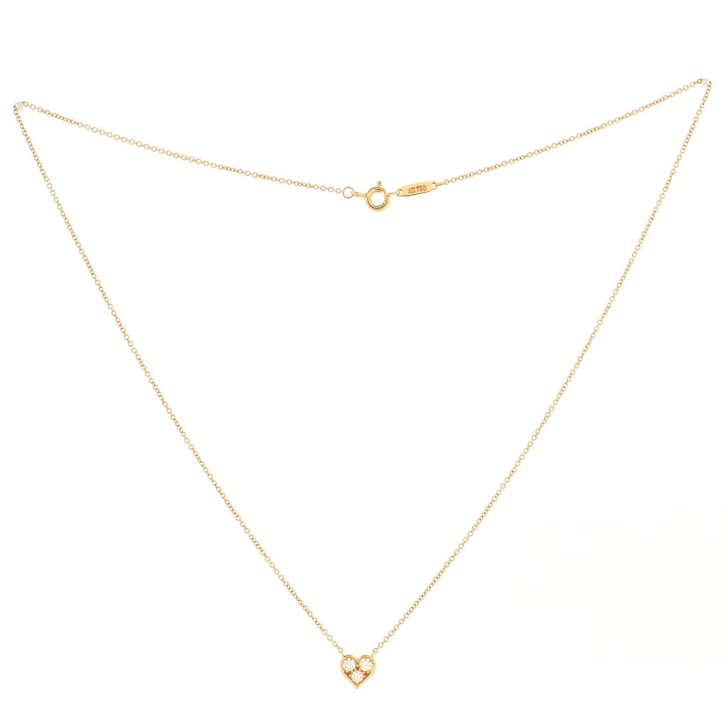 Sentimental Heart Pendant Necklace 18K Rose Gold and Diamonds