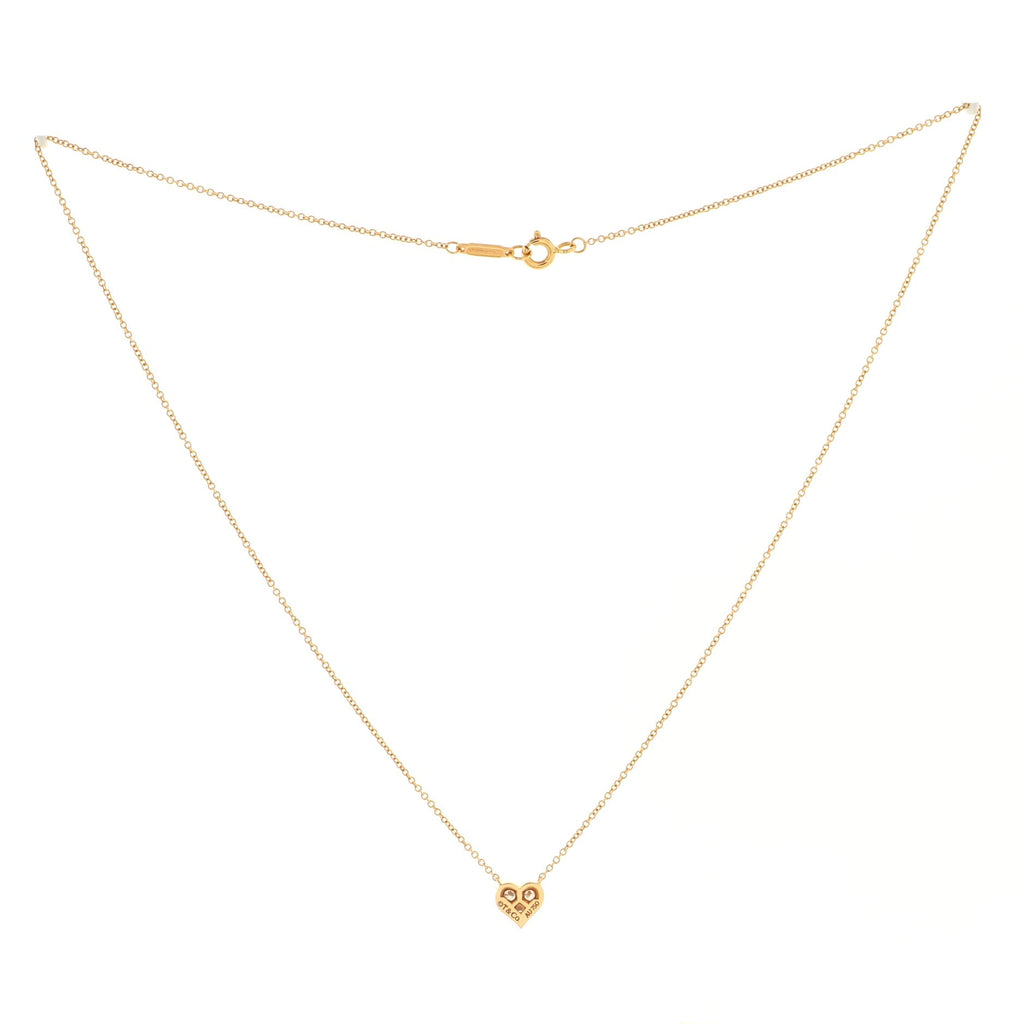 Sentimental Heart Pendant Necklace 18K Rose Gold and Diamonds
