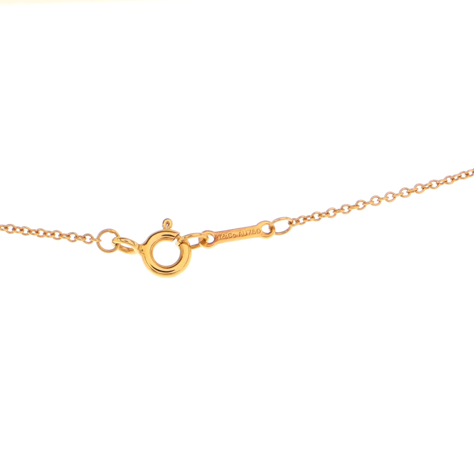 Paloma Picasso Olive Leaf Pendant Necklace 18K Rose Gold with Diamond Mini