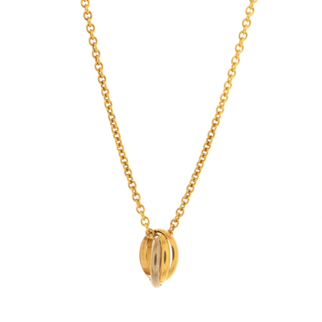 Trinity Pendant Necklace 18K Tricolor Gold