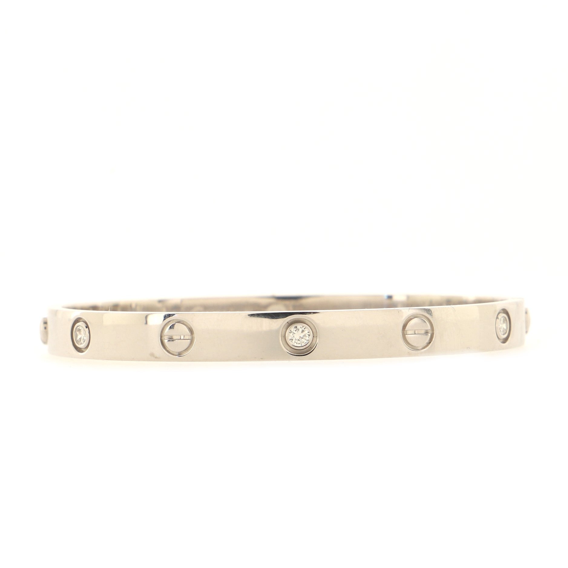 Love 6 Diamond Bracelet 18K White Gold and Diamonds