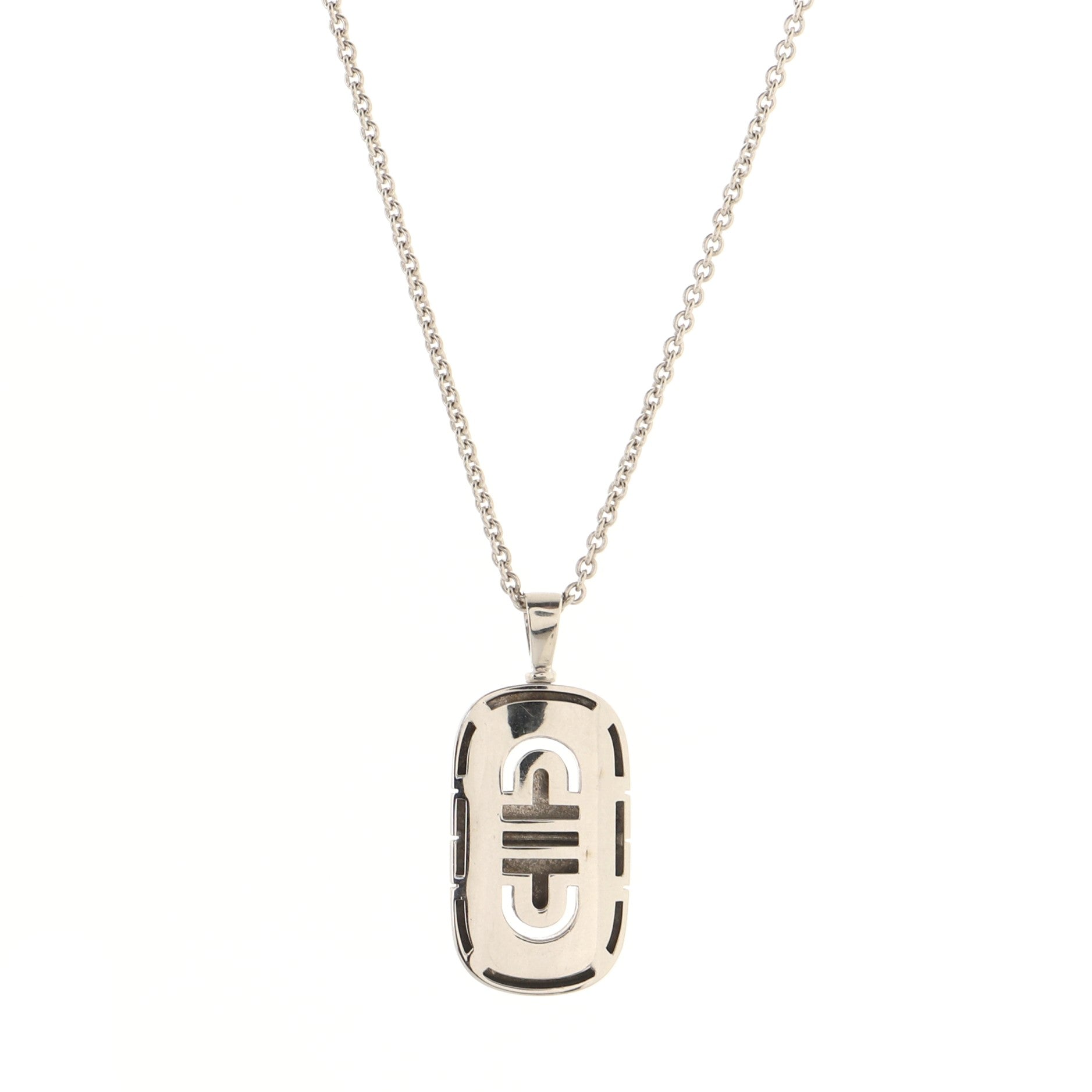 Parentesi Pendant Necklace 18K White Gold