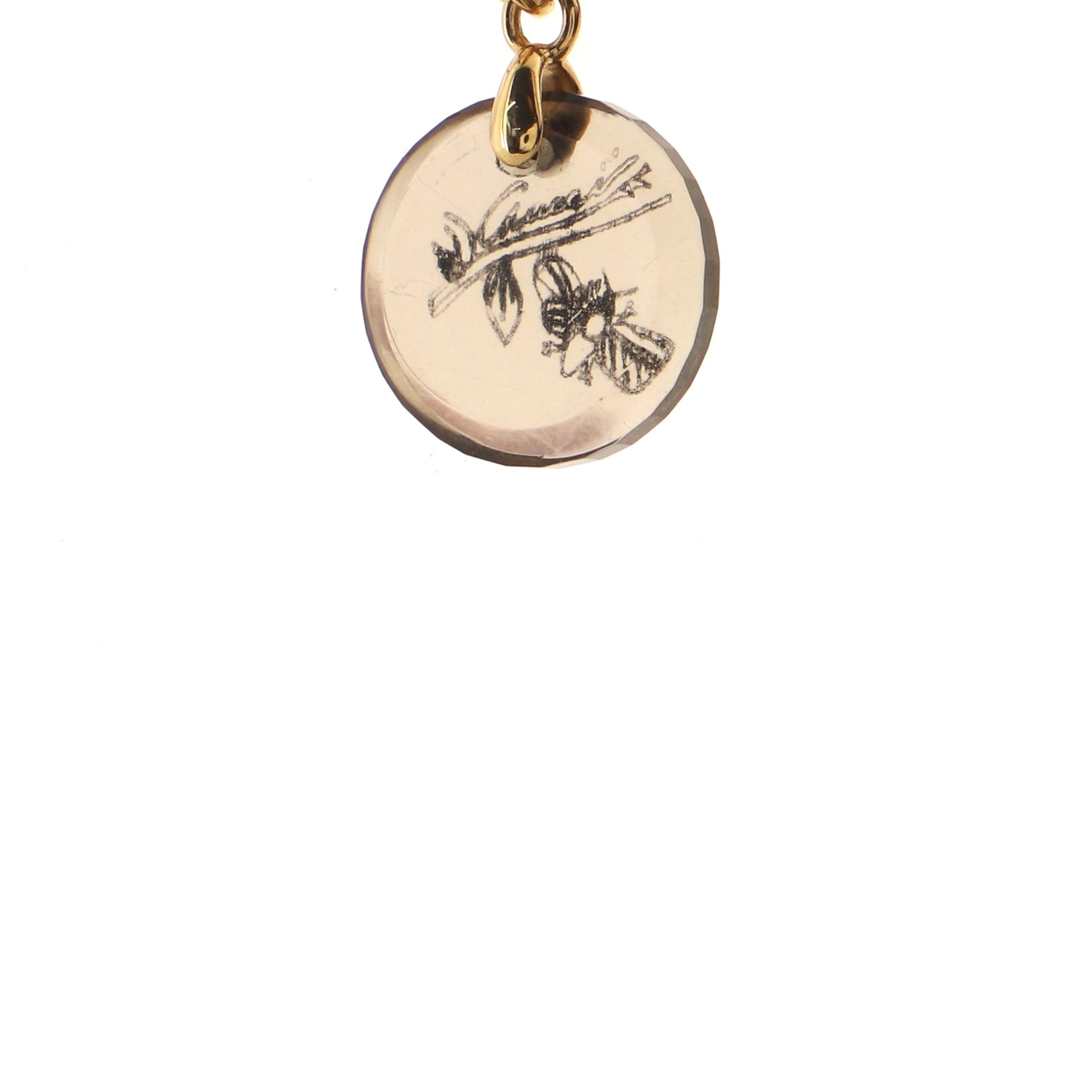 Horsebit Link Charm Pendant Necklace 18K Yellow Gold