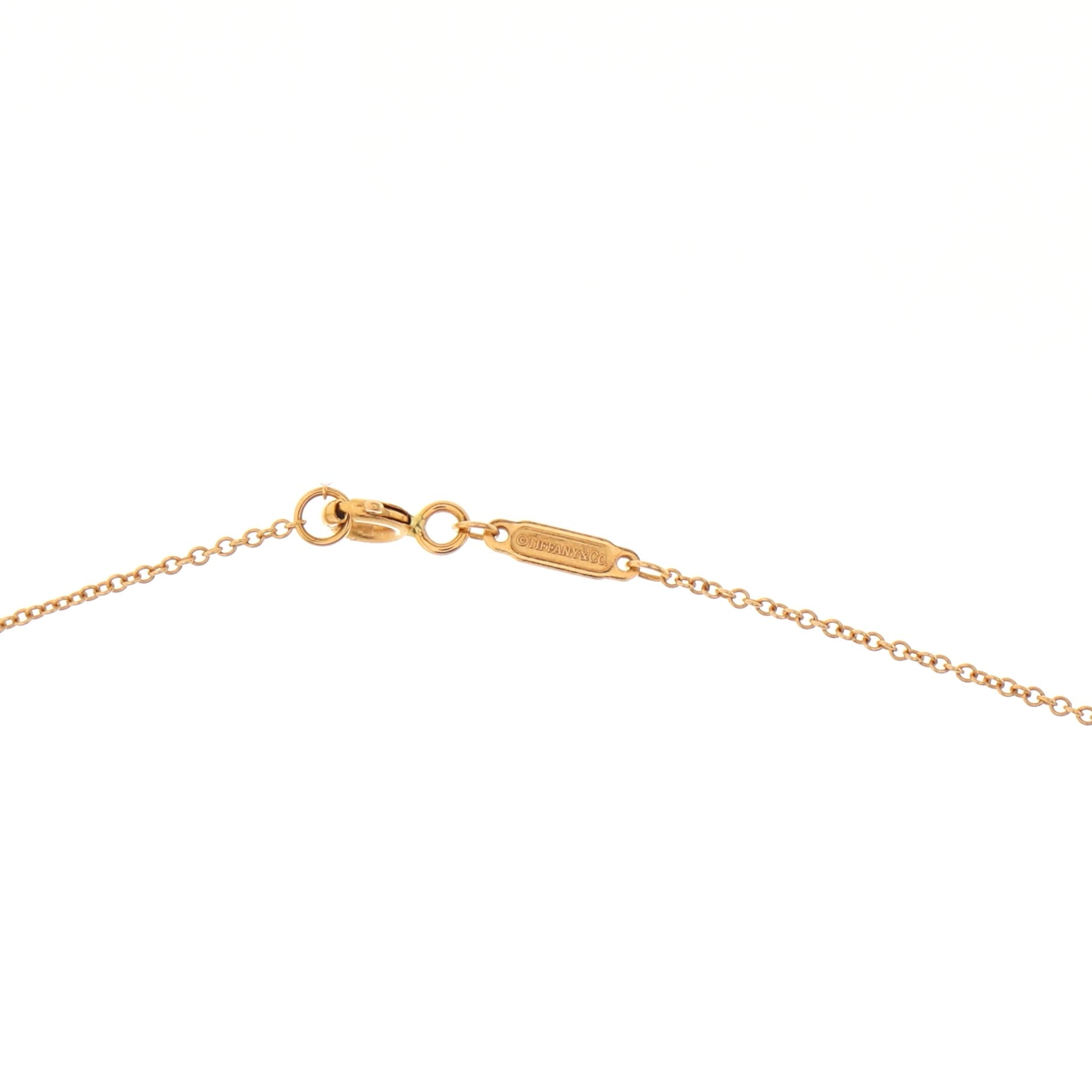 T Smile Pendant Necklace 18K Rose Gold Small