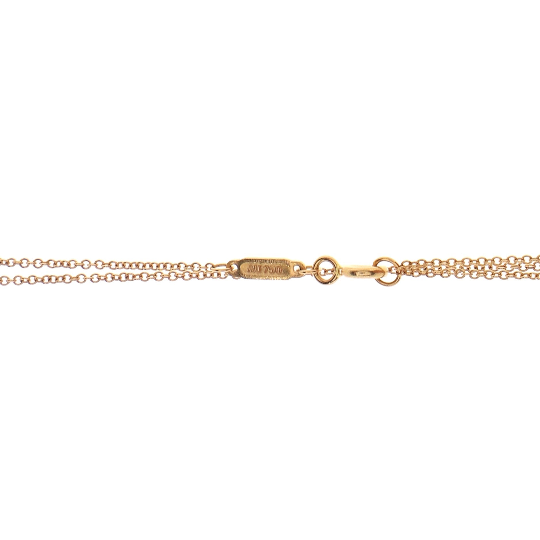 T Smile Pendant Necklace 18K Rose Gold Small