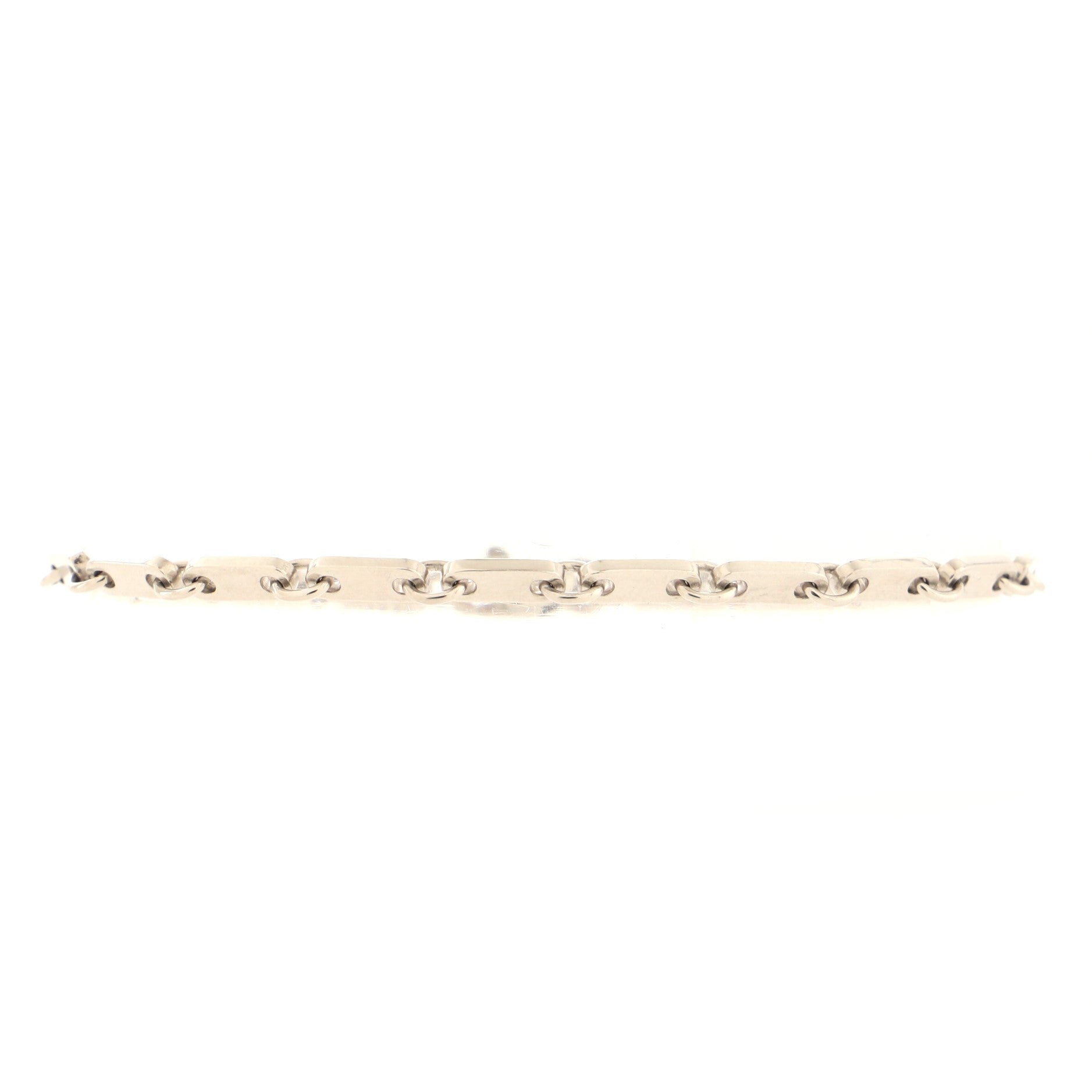 Figaro Bracelet 18K White Gold