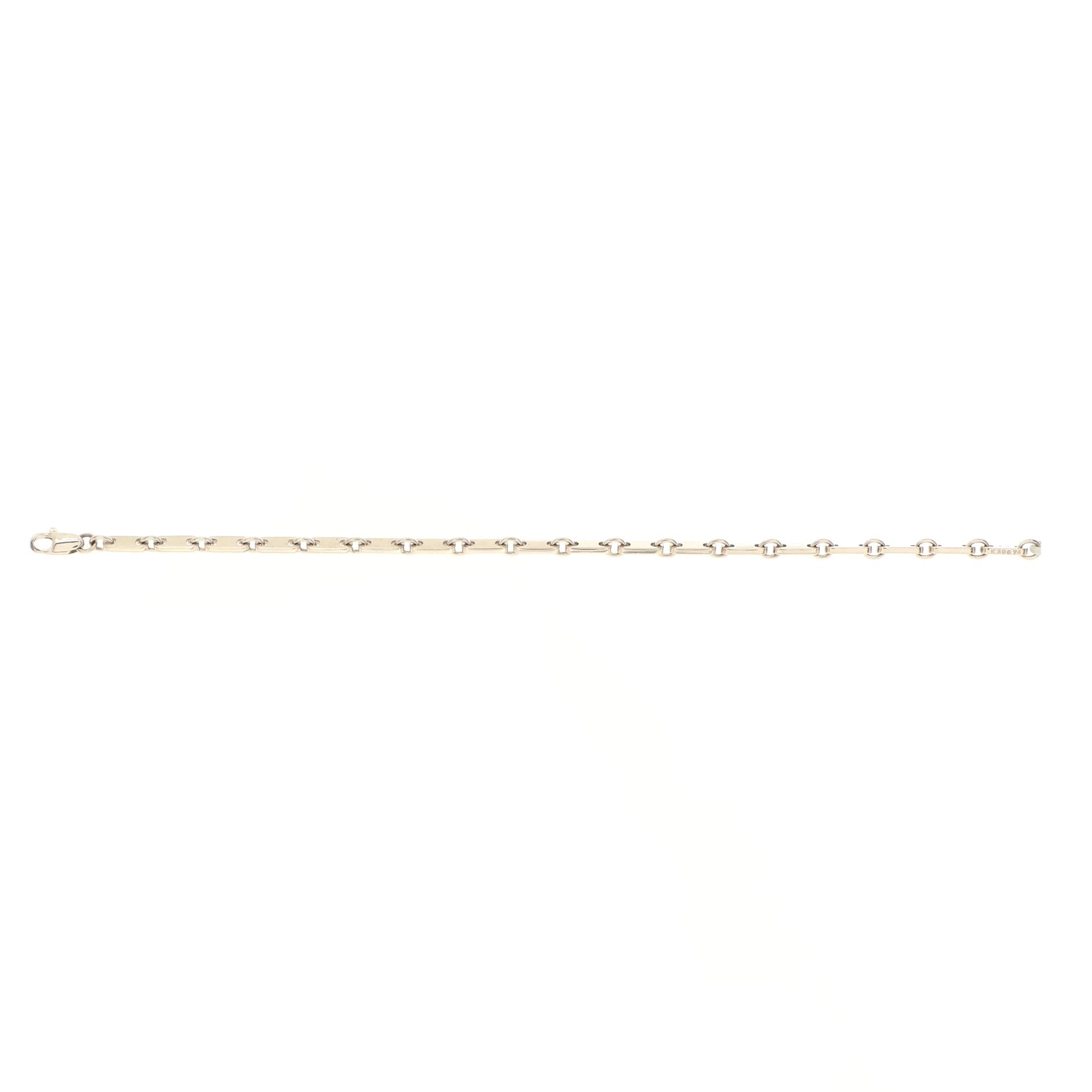 Figaro Bracelet 18K White Gold