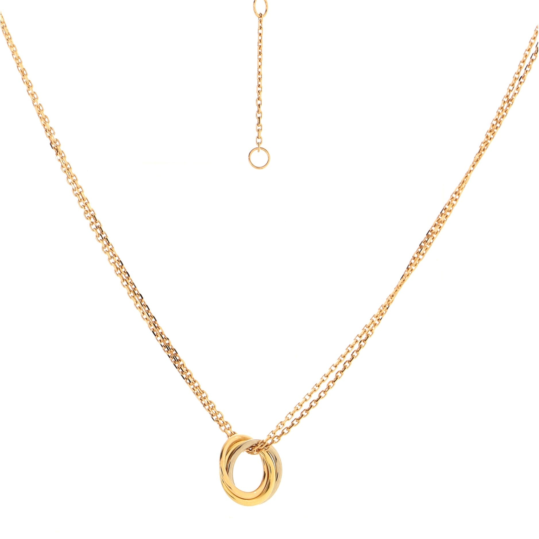 Baby Trinity Pendant Necklace 18K Tricolor Gold