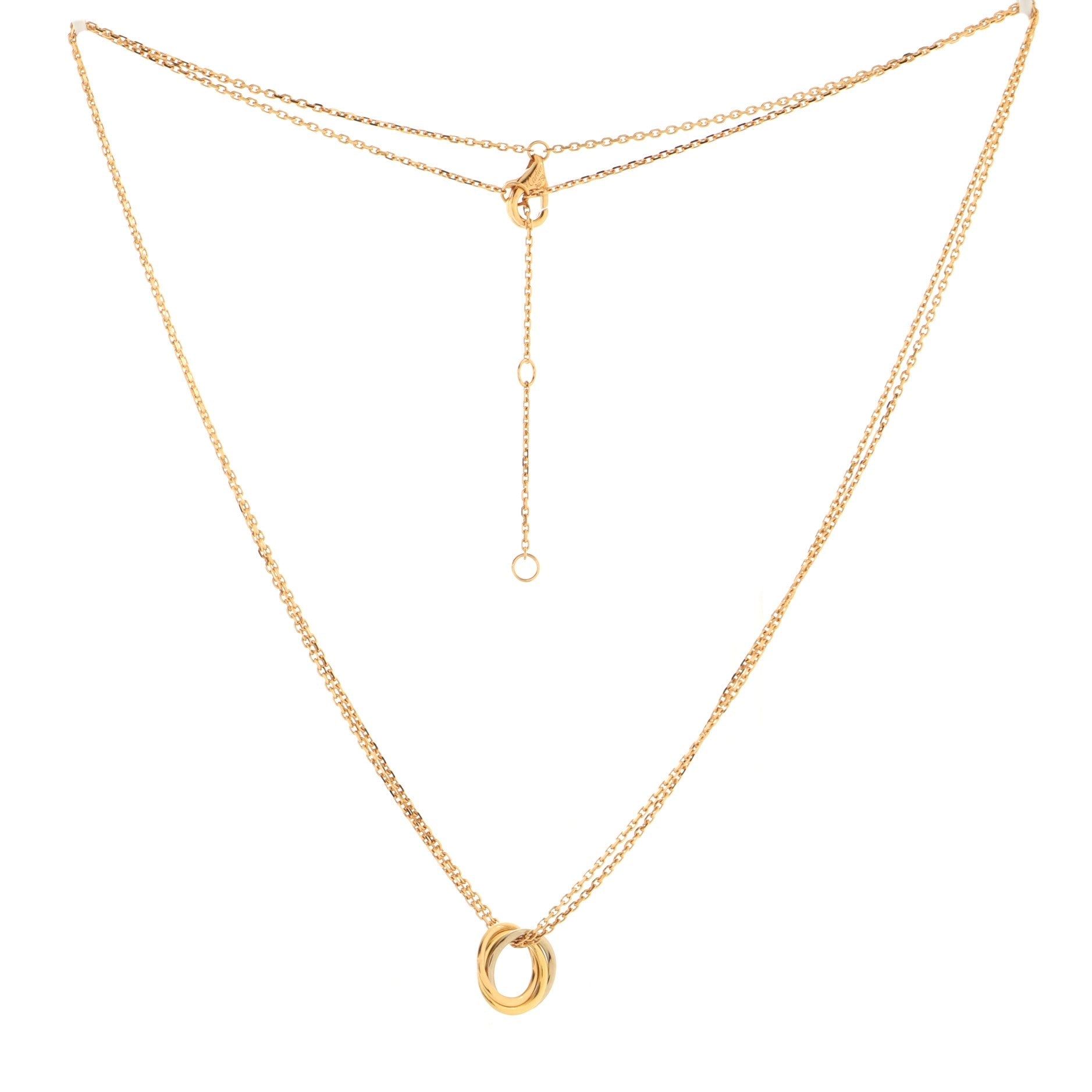 Baby Trinity Pendant Necklace 18K Tricolor Gold