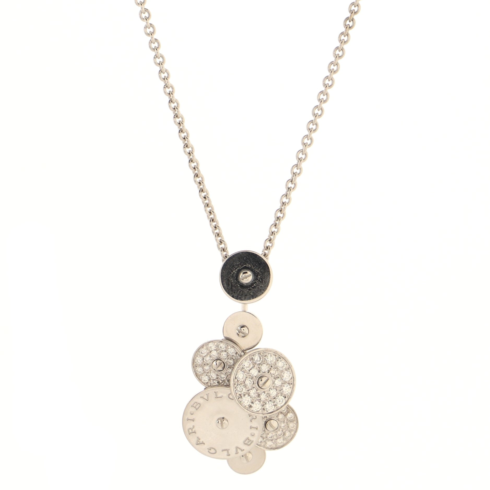 Cicladi Pendant Necklace 18K White Gold with Diamonds