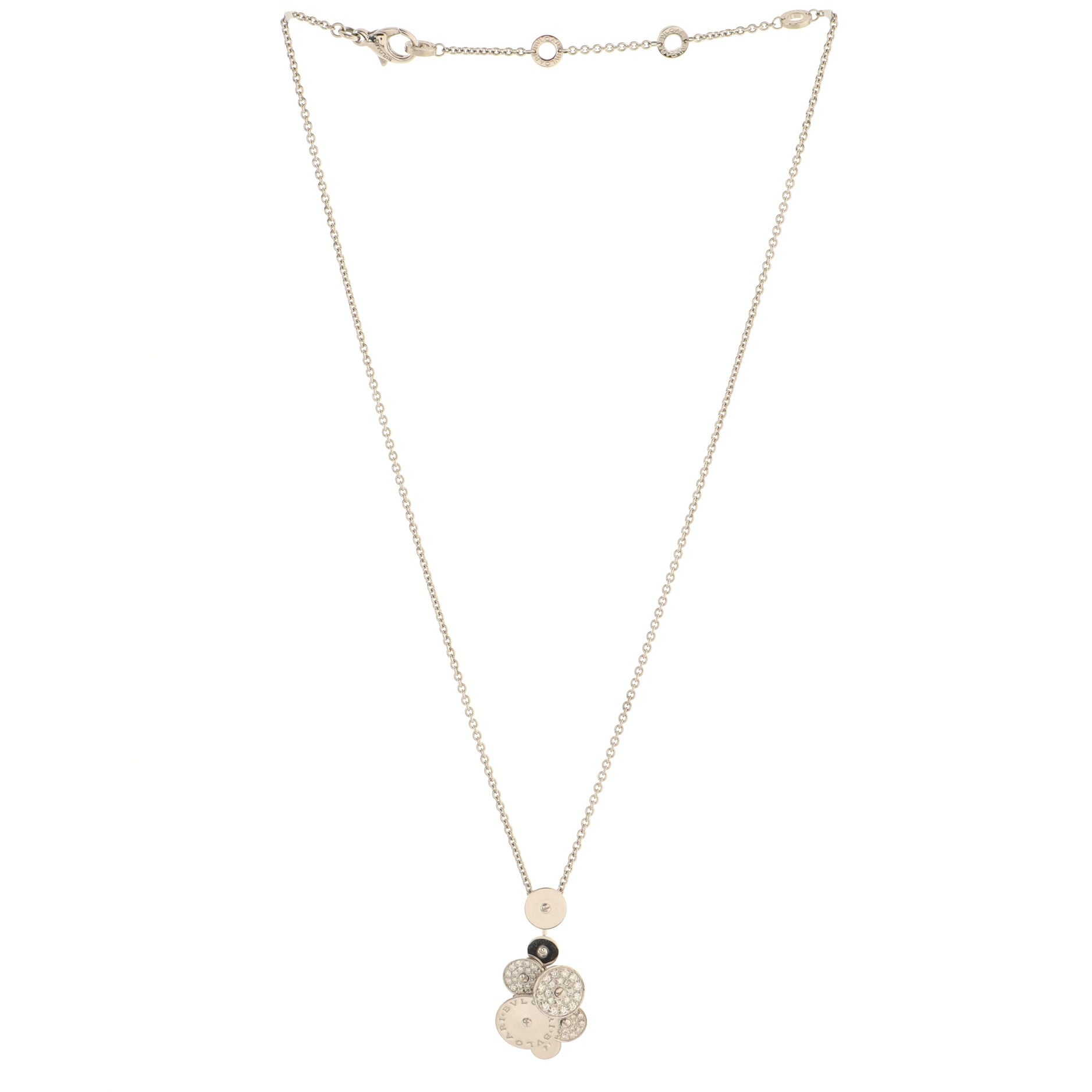 Cicladi Pendant Necklace 18K White Gold with Diamonds