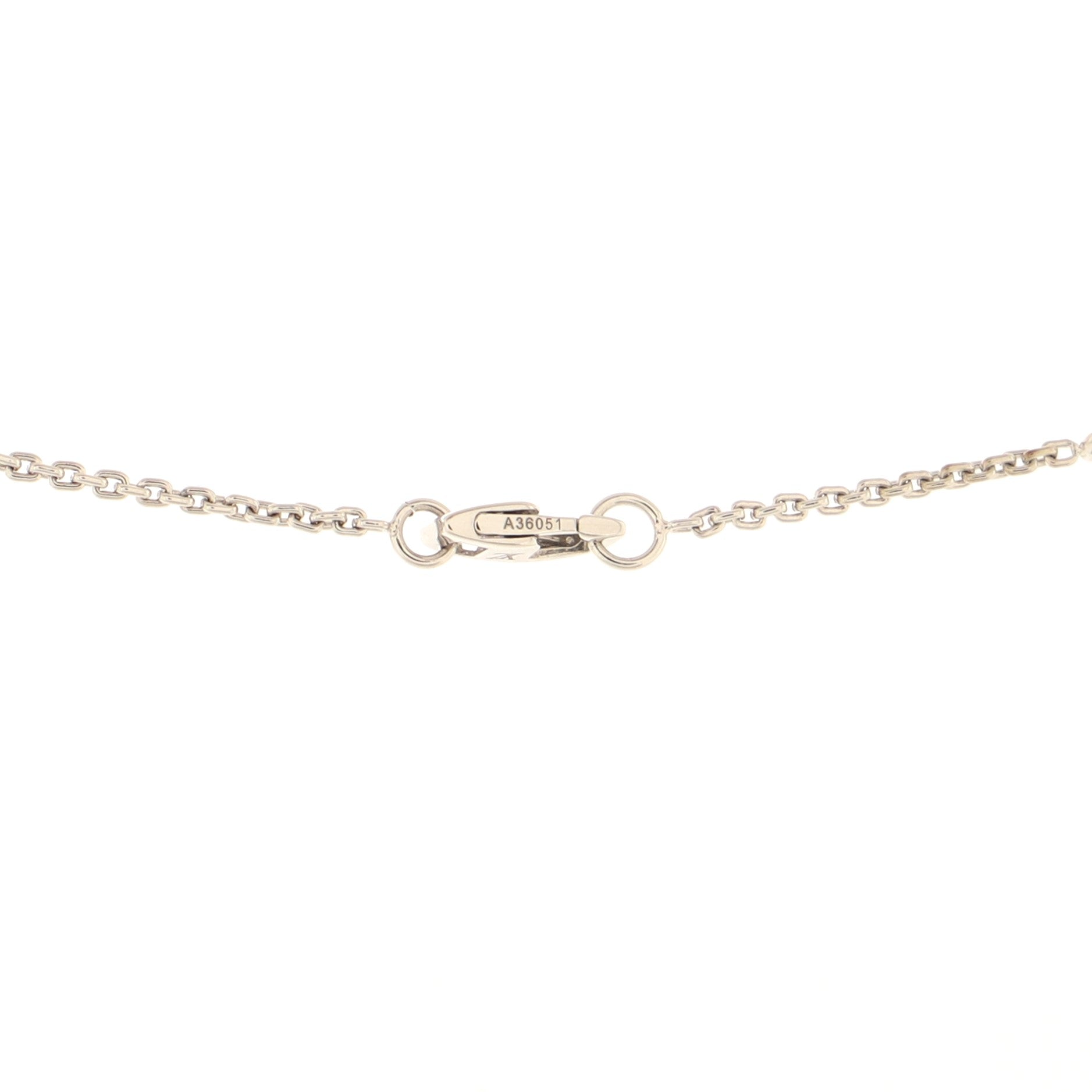 Idylle Blossom LV Pendant Necklace 18K White Gold with Diamond