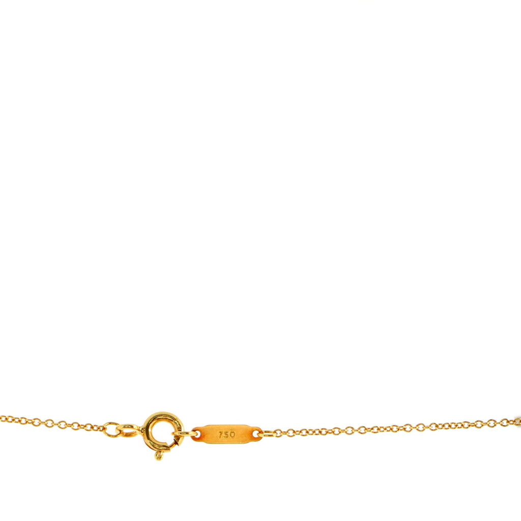 Notes Square Pendant Necklace 18K Yellow Gold