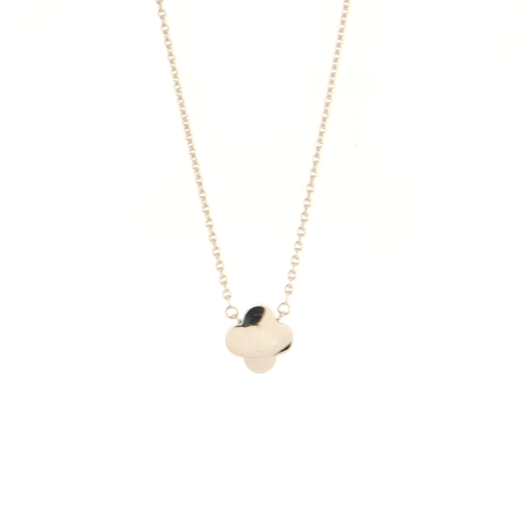 Pure Alhambra Pendant Necklace 18K White Gold with Diamonds