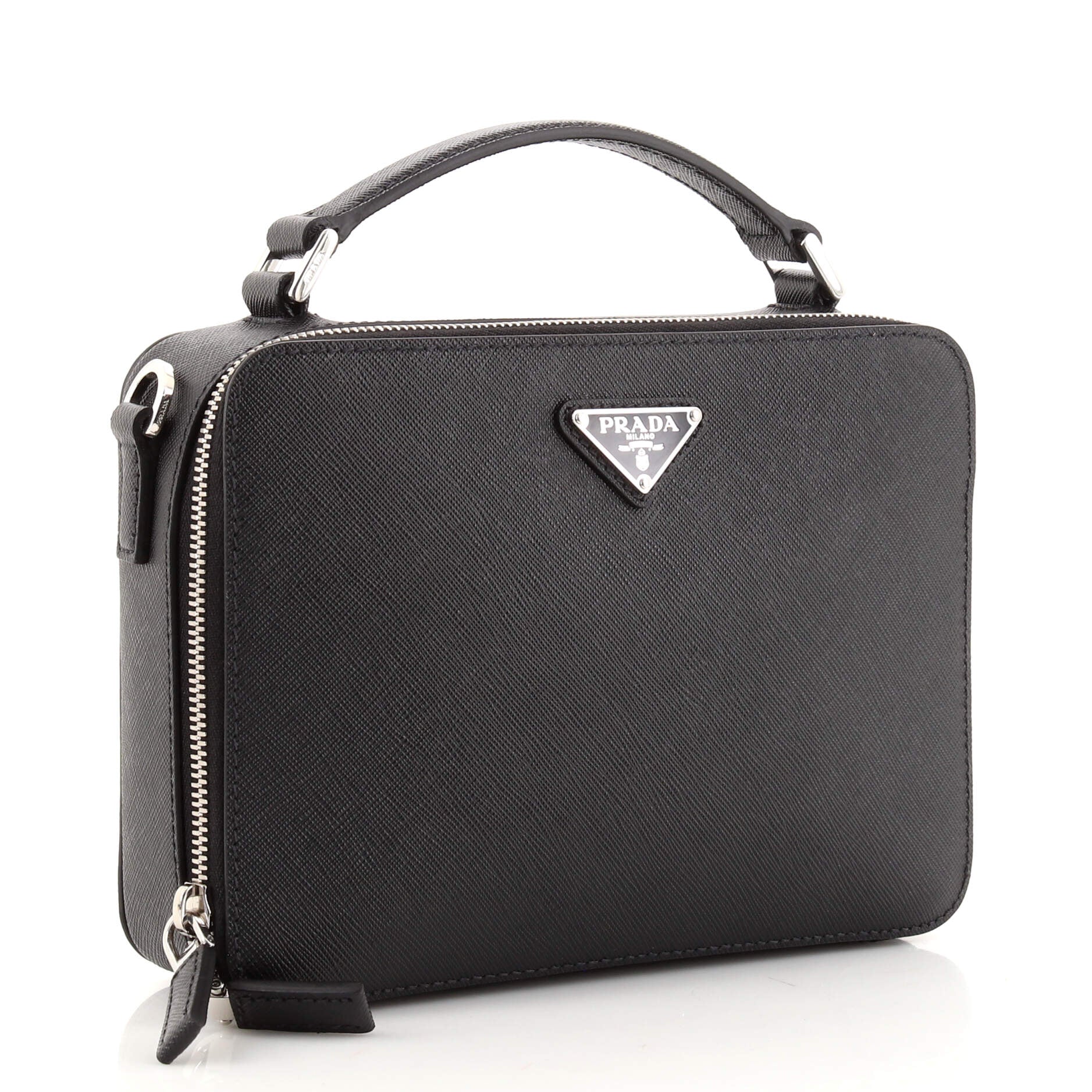 Brique Crossbody Bag Saffiano Leather Mini