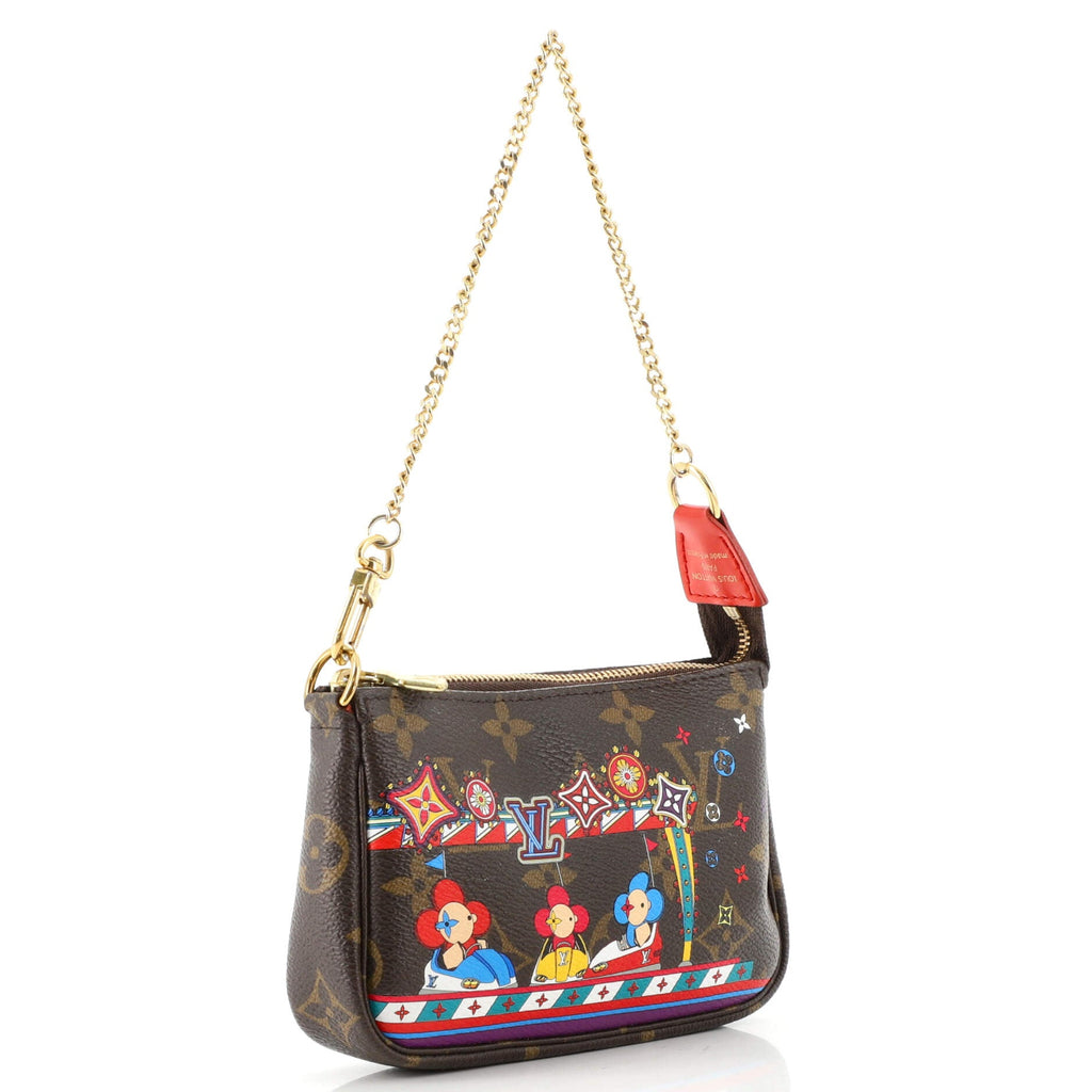 Pochette Accessoires Limited Edition Vivienne Xmas Monogram Canvas Mini