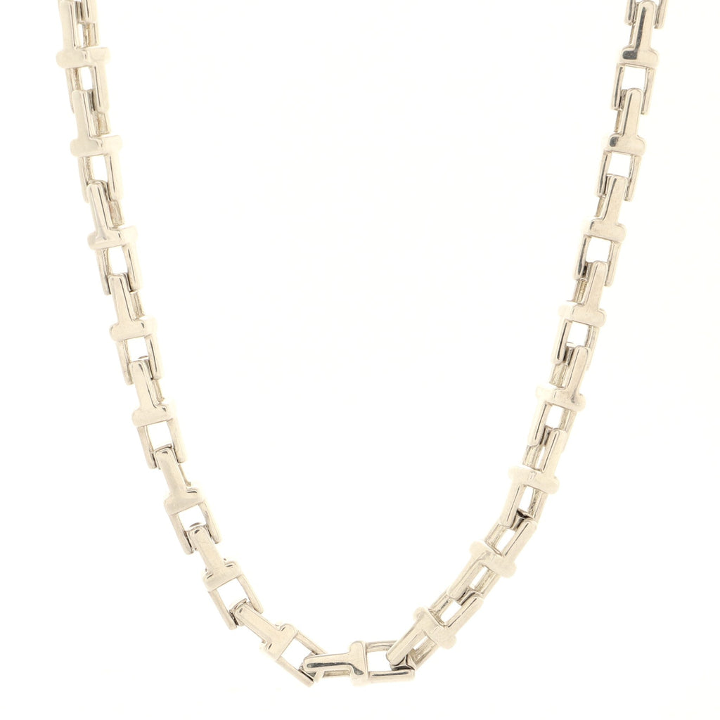 T Chain Necklace Sterling Silver Narrow