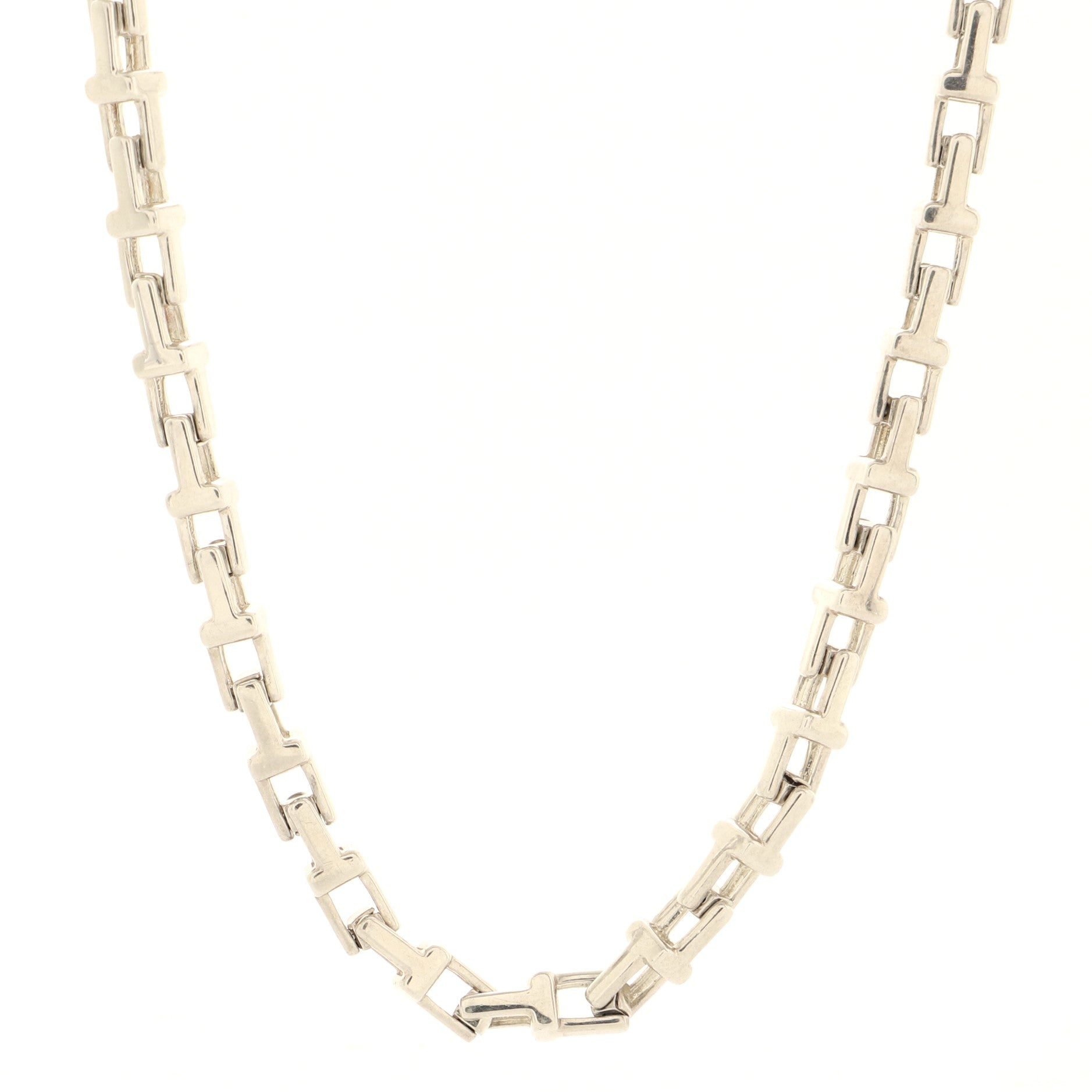 T Chain Necklace Sterling Silver Narrow