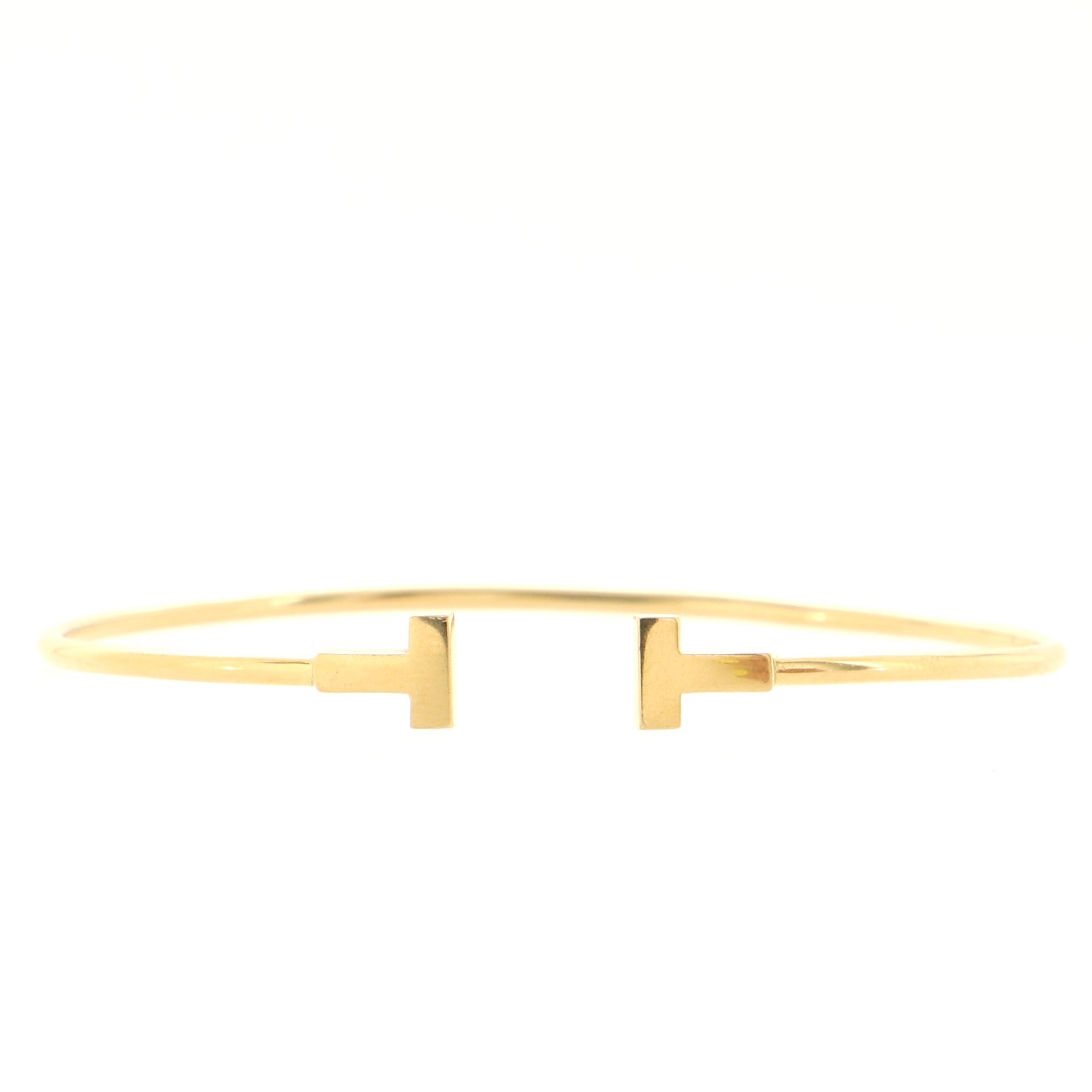 T Wire Bracelet 18K Yellow Gold Narrow