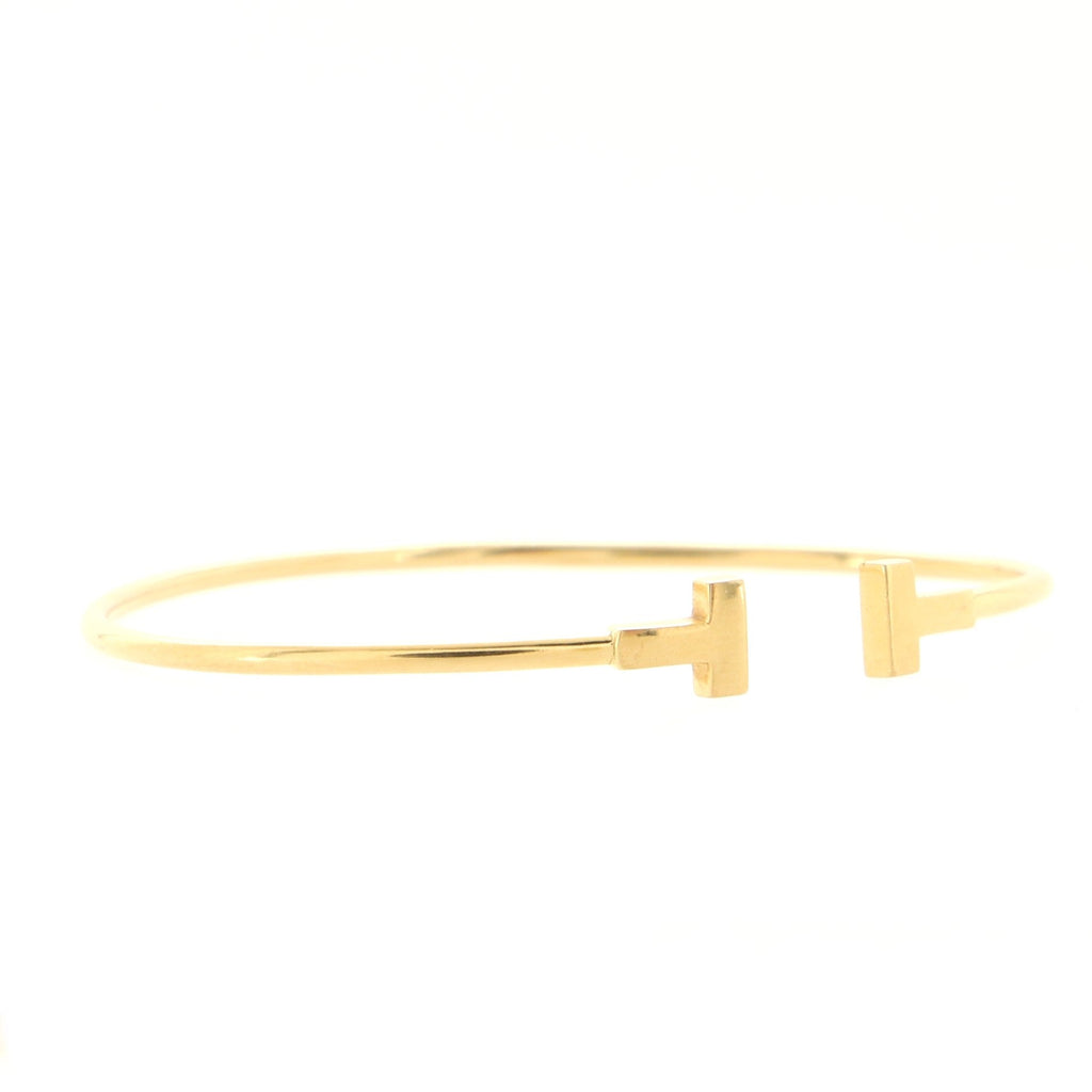T Wire Bracelet 18K Yellow Gold Narrow