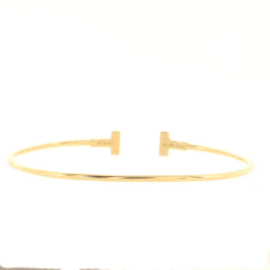T Wire Bracelet 18K Yellow Gold Narrow