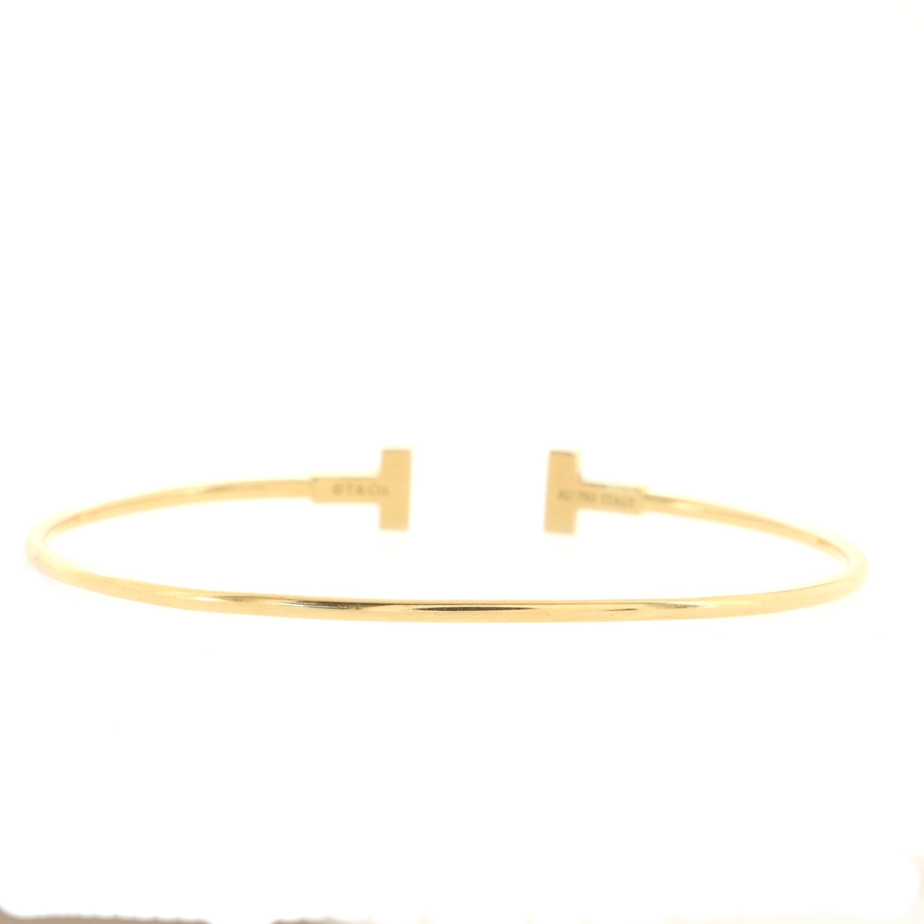 T Wire Bracelet 18K Yellow Gold Narrow