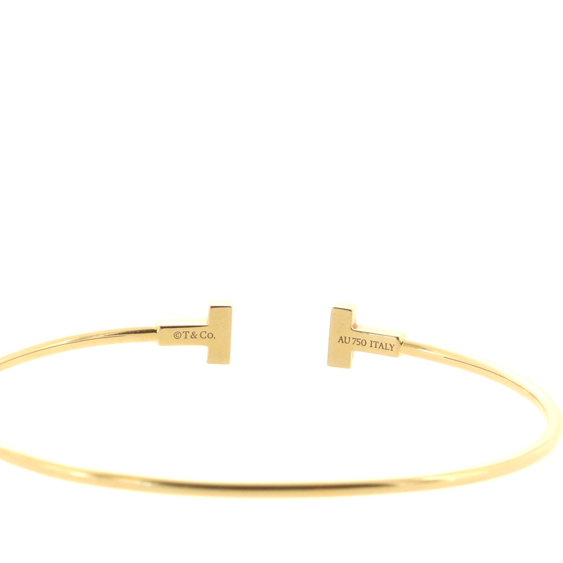 T Wire Bracelet 18K Yellow Gold Narrow