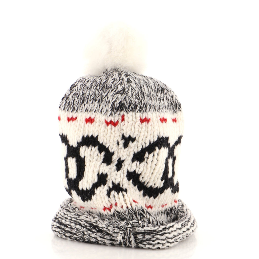 Multi CC Pom Pom Beanie Wool and Shearling XS