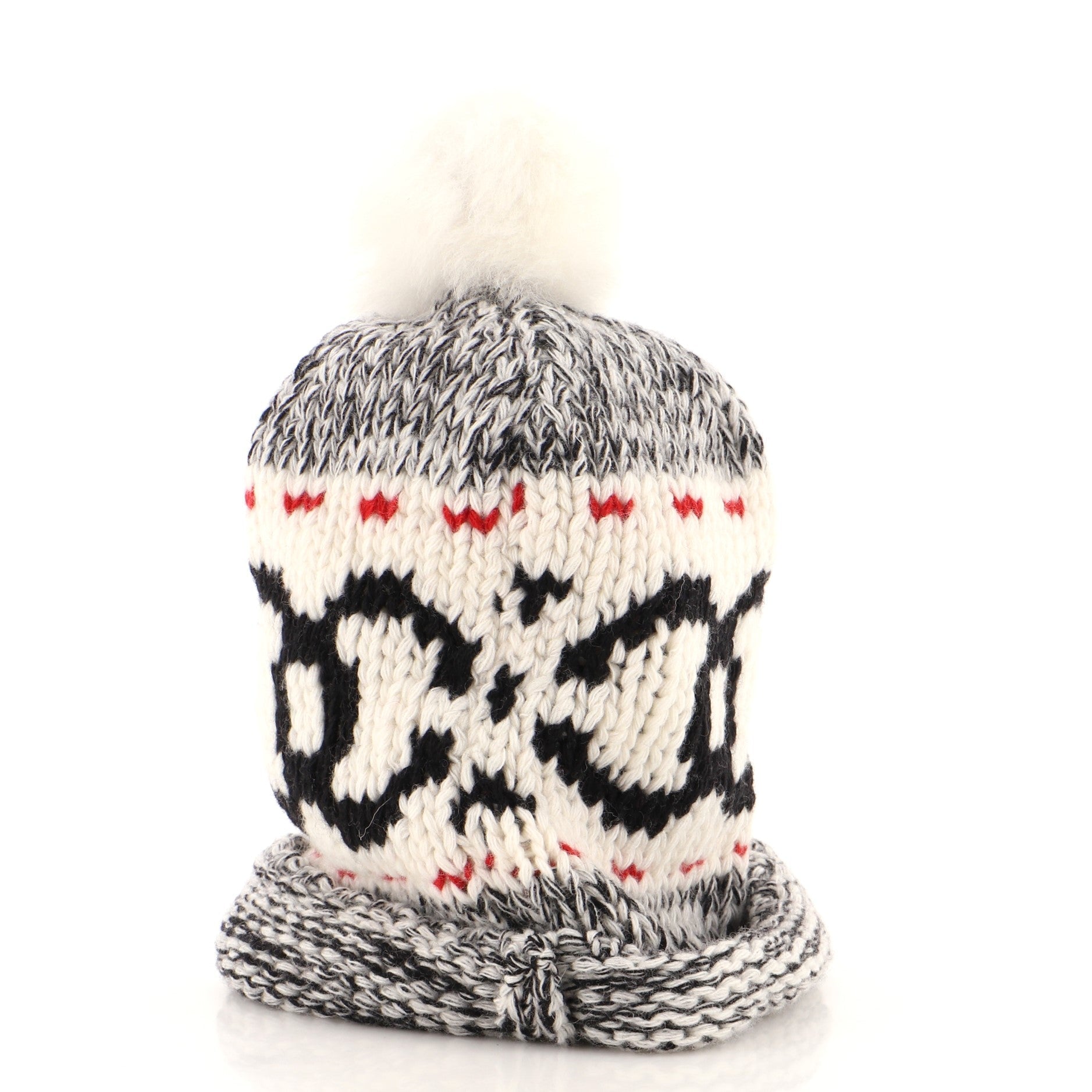 Multi CC Pom Pom Beanie Wool and Shearling XS