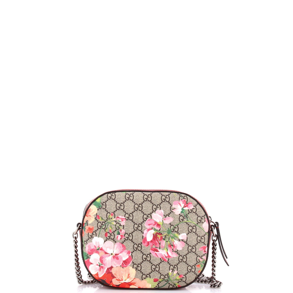 Chain Crossbody Bag Blooms Print GG Coated Canvas Mini