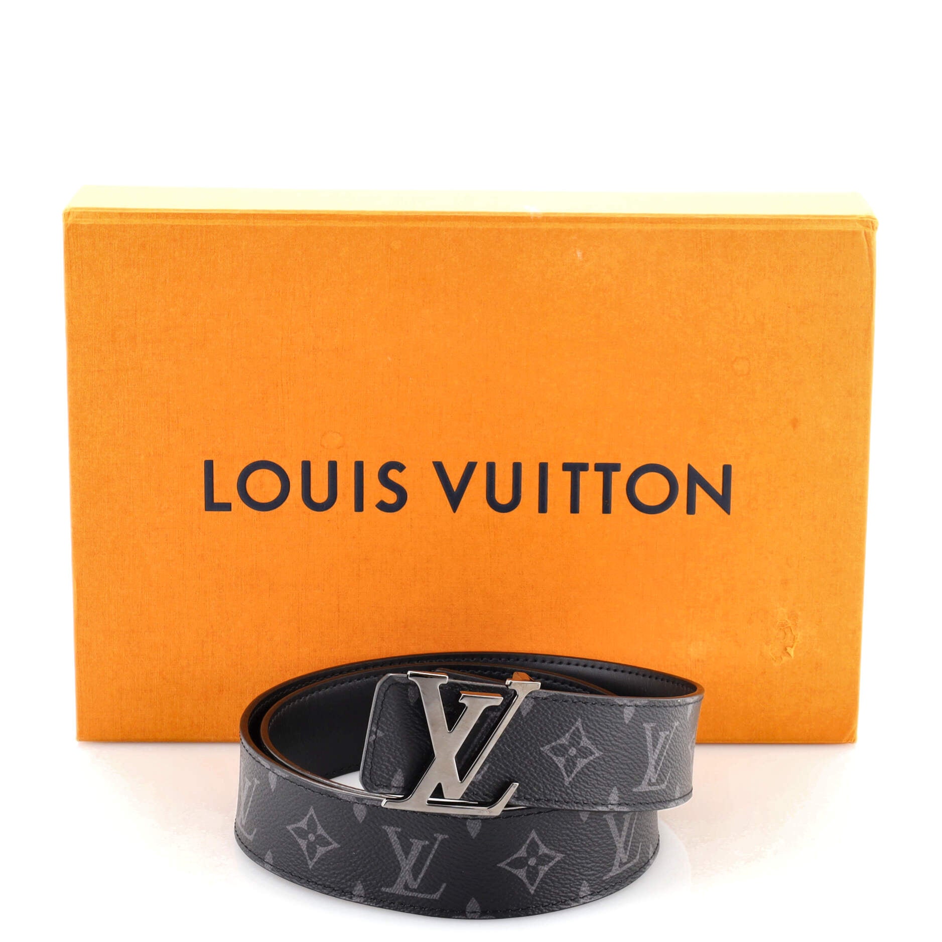LV Initiales Reversible Belt Monogram Eclipse Canvas Wide 100