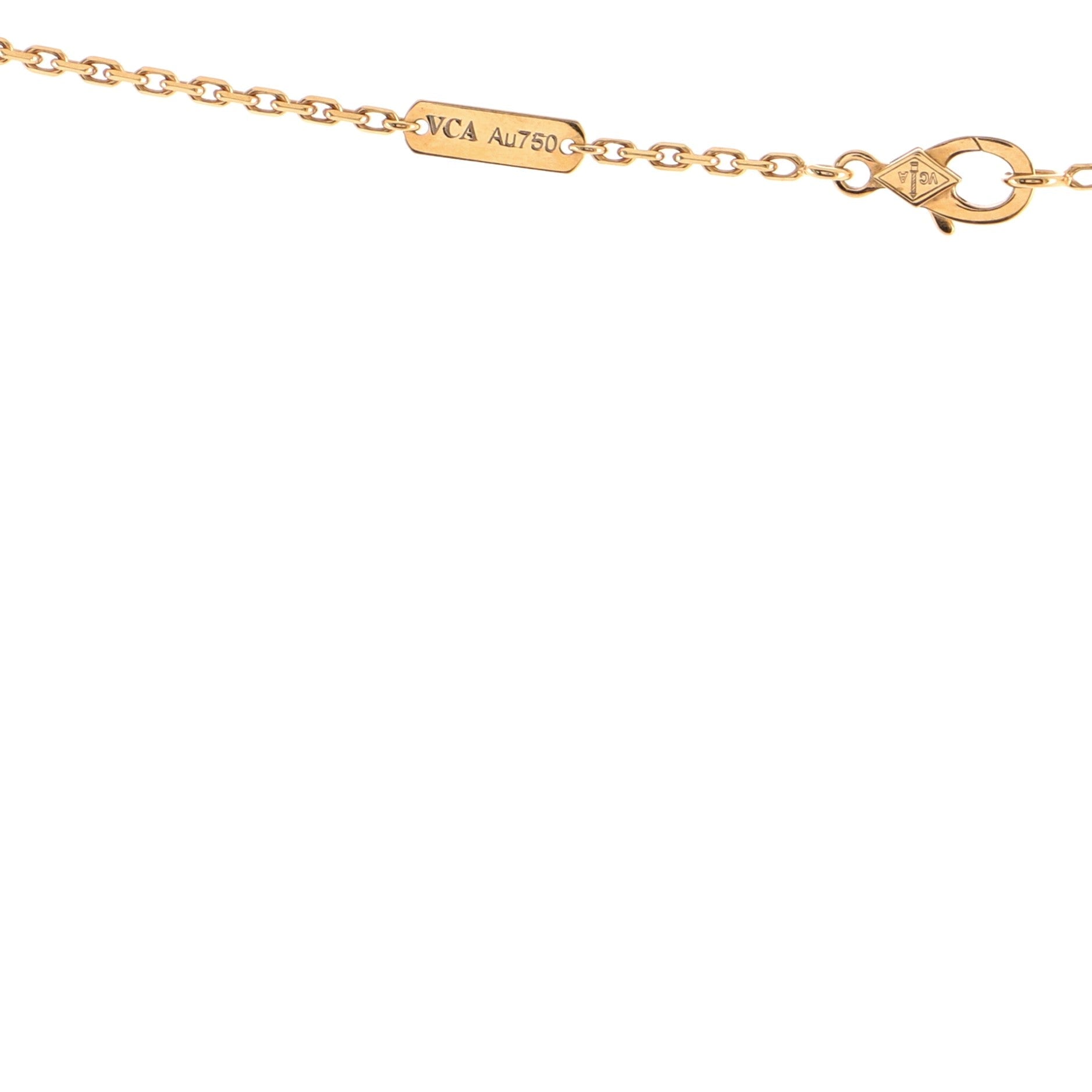 Magic Alhambra Pendant Long Necklace 18K Rose Gold and Letterwood
