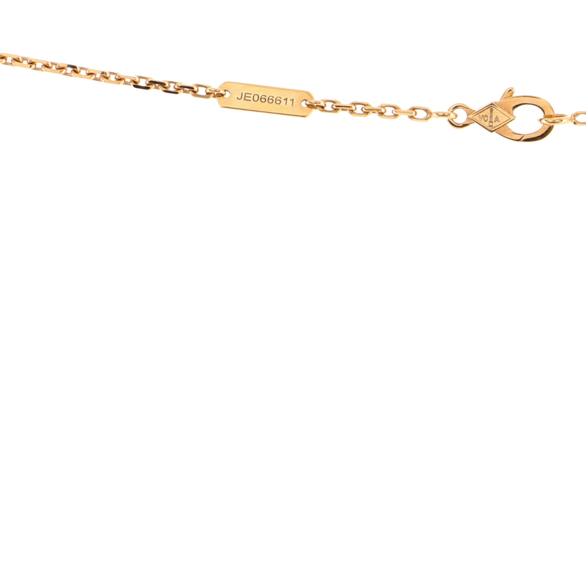 Magic Alhambra Pendant Long Necklace 18K Rose Gold and Letterwood