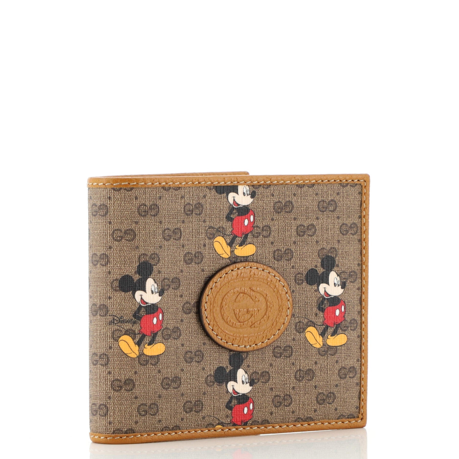 Disney Mickey Mouse Bifold Wallet Printed Mini GG Coated Canvas
