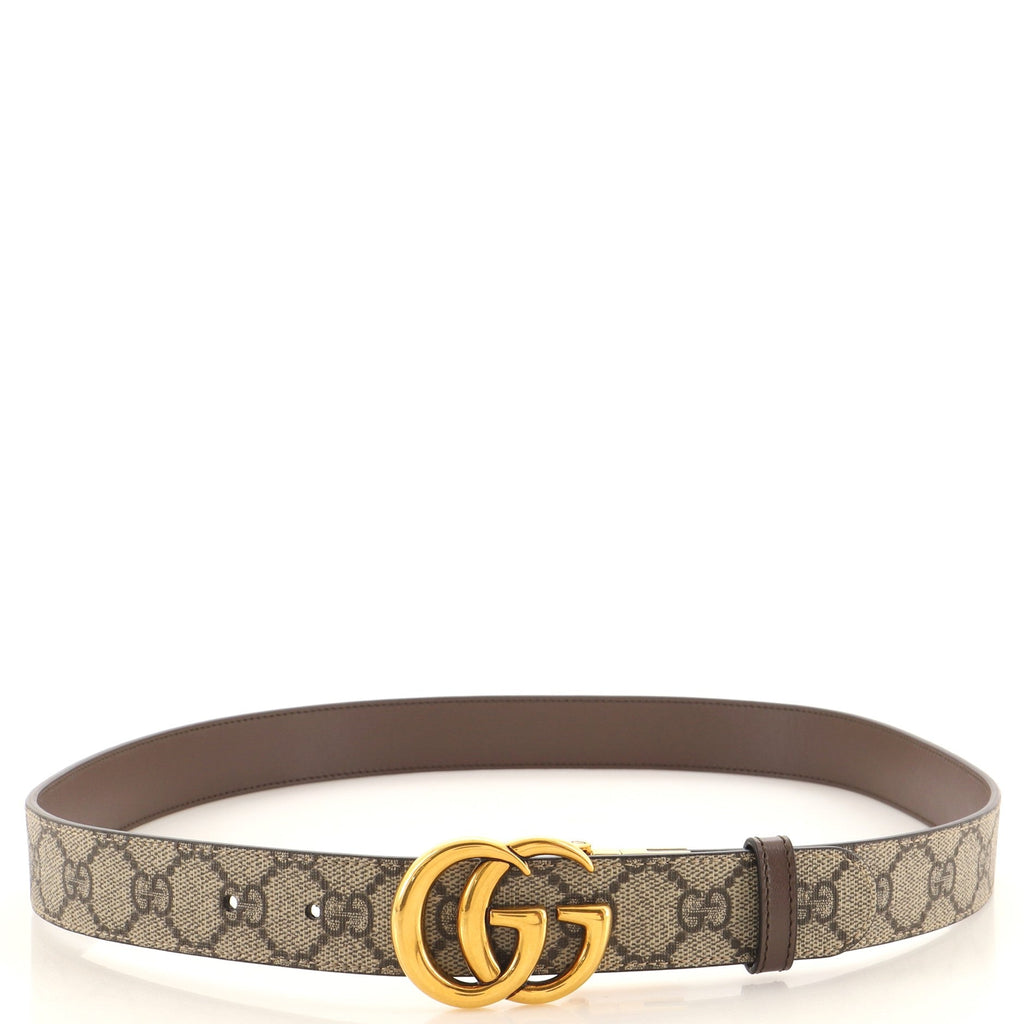 GG Marmont Reversible Belt GG Coated Canvas and Leather Medium 90