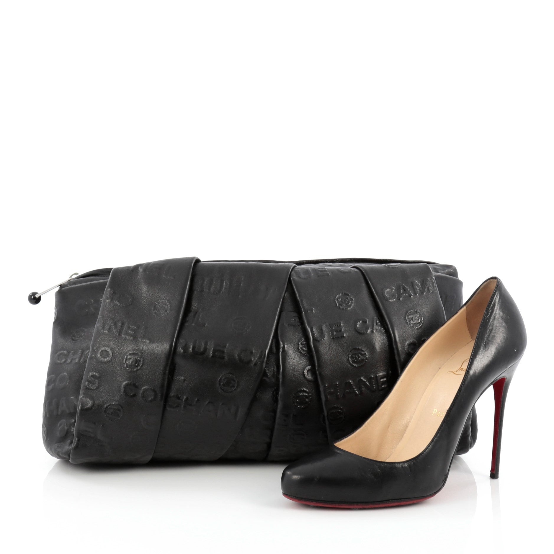 31 Rue Cambon Clutch Embossed Leather Large
