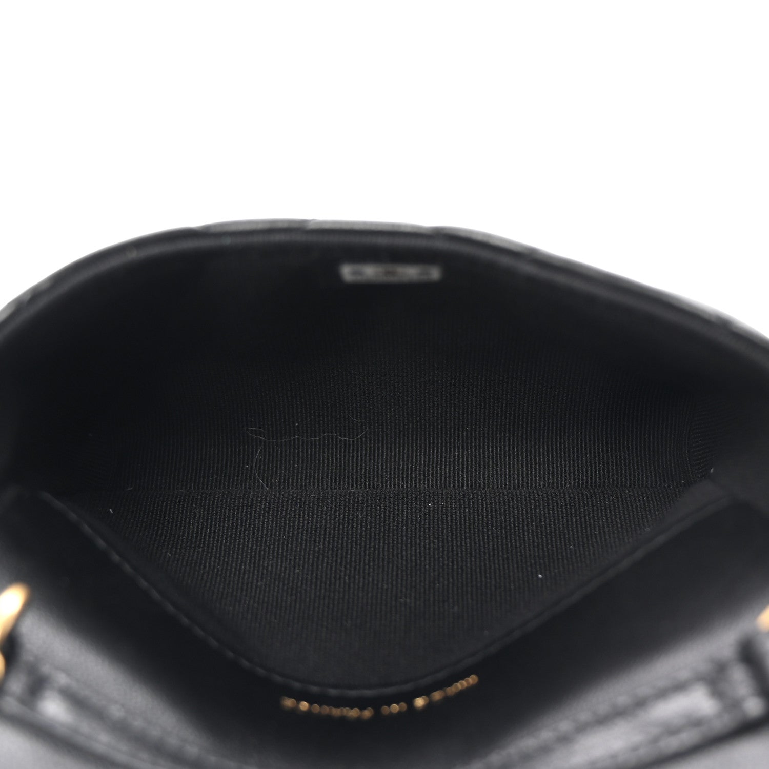 Lambskin Enamel Quilted Coco Hearts Clutch With Chain Black