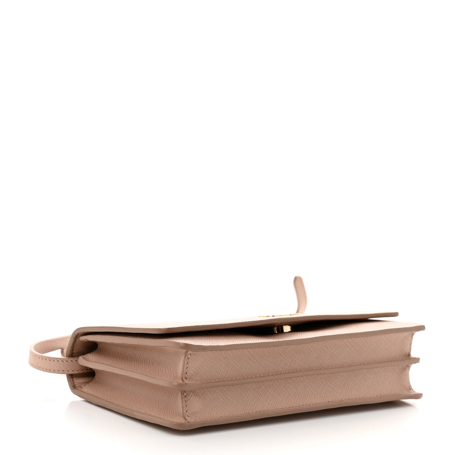 Saffiano Metal Flap Wallet With Strap Cammeo