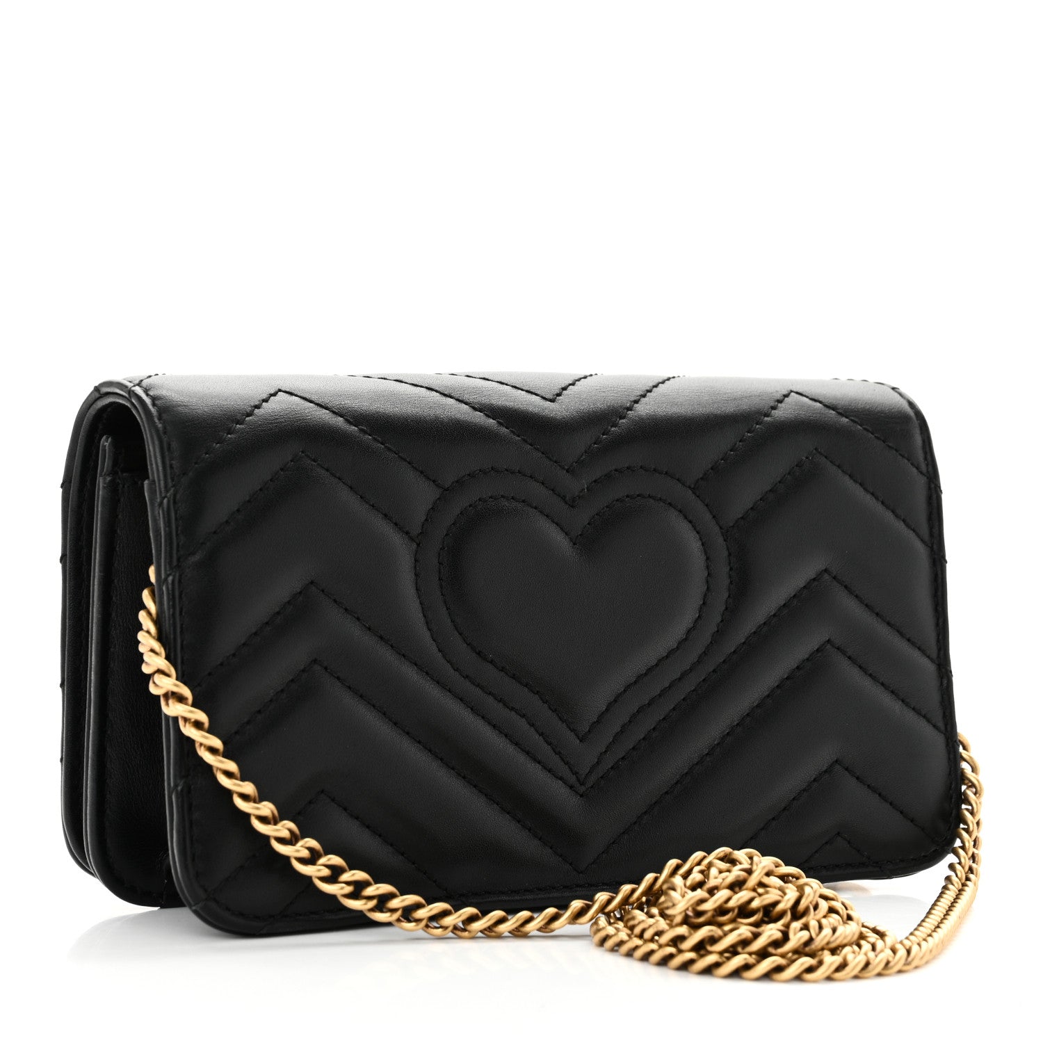 Calfskin Matelasse GG Marmont Mini Bag Black